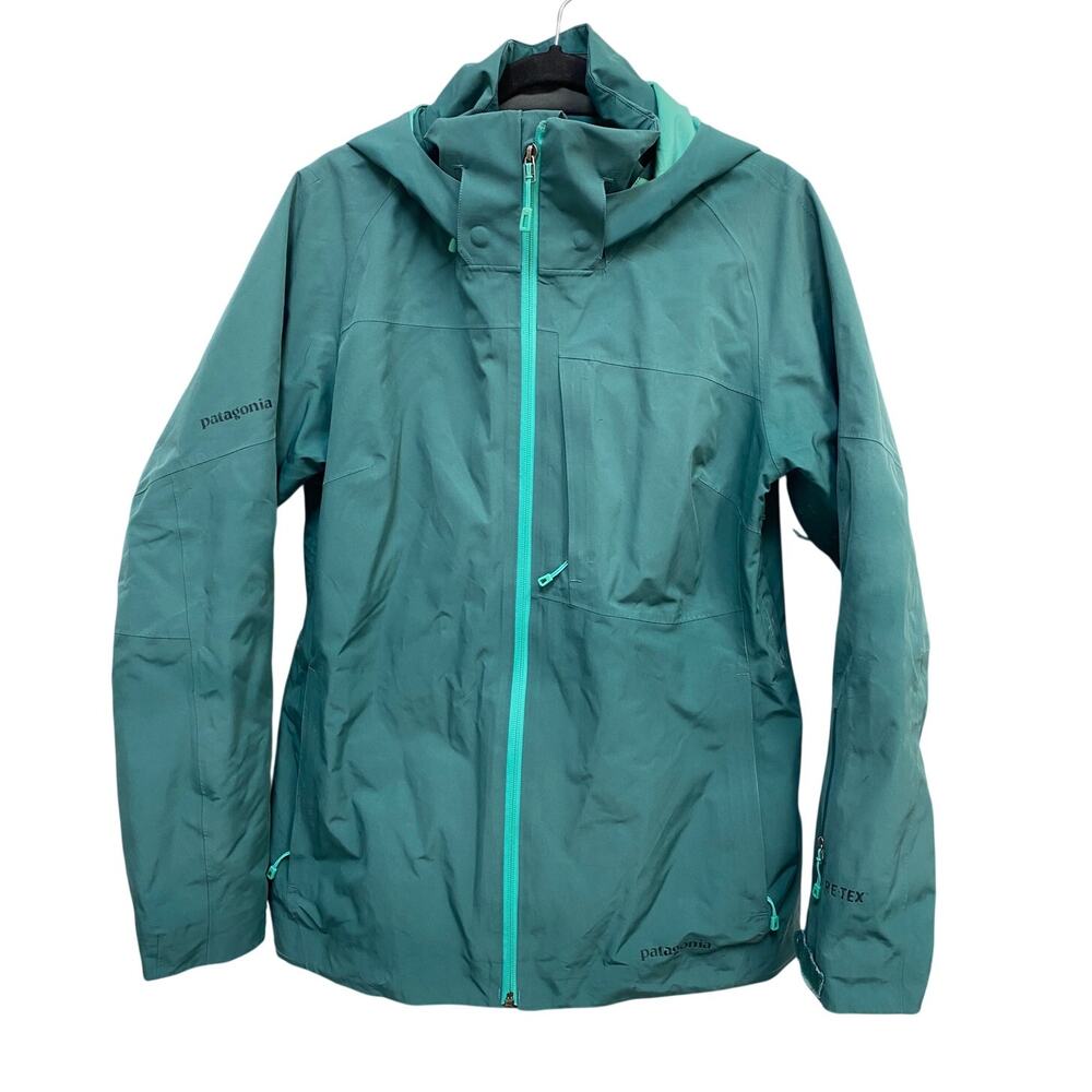 Patagonia Women's Insulated Powder Bowl Jacket Goretex #31446 Blue Green L